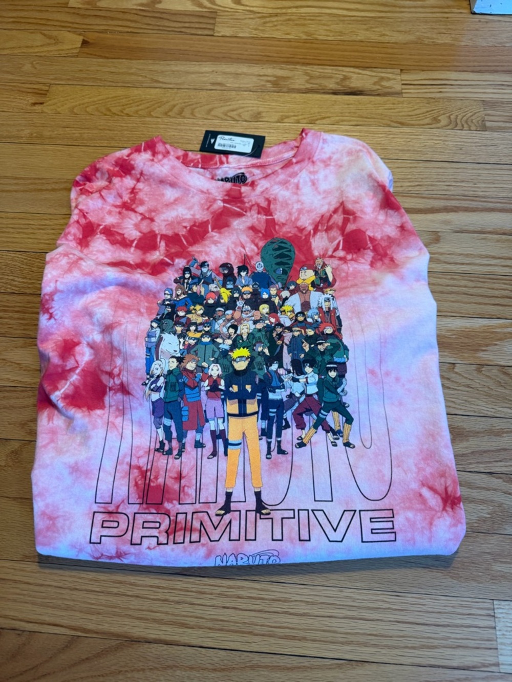 Primitive Red Tie-Dye Naruto Graphic Tee